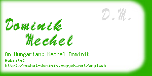 dominik mechel business card